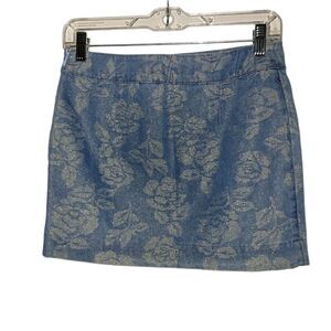 Abercrombie and Fitch mini skirt size 00 waist 24 zip up the side. ^